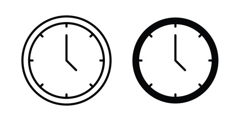 Clock icon. web black icon design. © Win