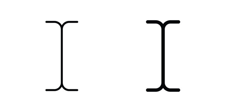 Cursor text icon. web black icon design.