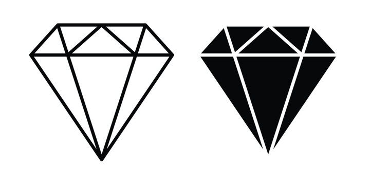 Diamond icon. web black icon design.