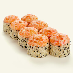 Baked sushi maki rolls with sesame seeds © Cavan