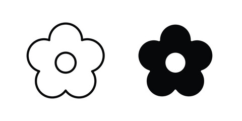 Obraz premium Flower icon. web black icon design.