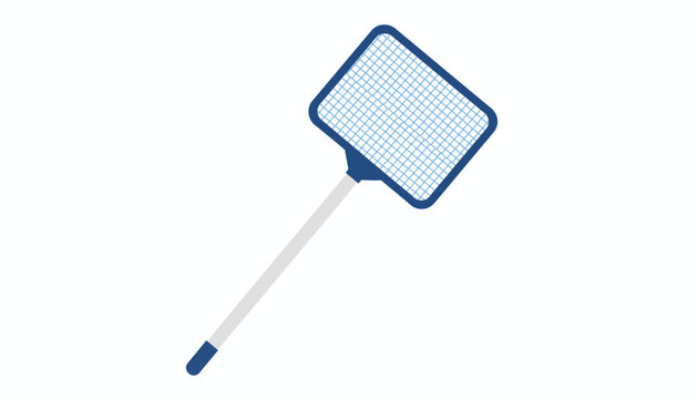 Fly swatter, blue and white, insect swatter, pest control, vector icon