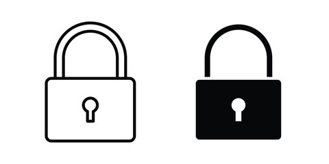 Lock icon. web black icon design. © Win