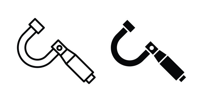 Micrometer icon. web black icon design.