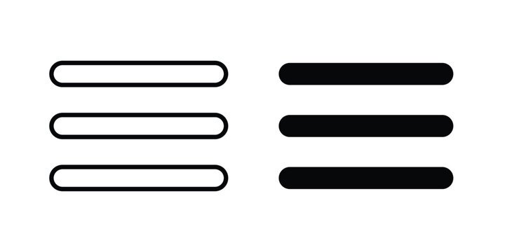 Menu icon. web black icon design.