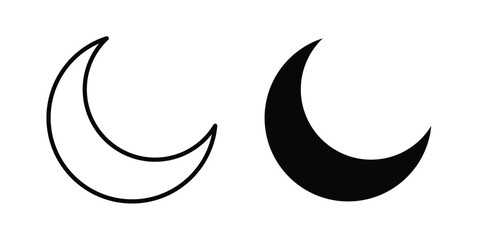 Moon icon. web black icon design. © Win