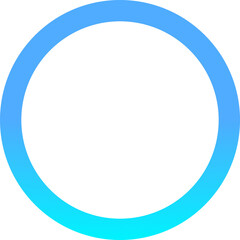Fototapeta premium Modern circular UI frame with blue gradient border