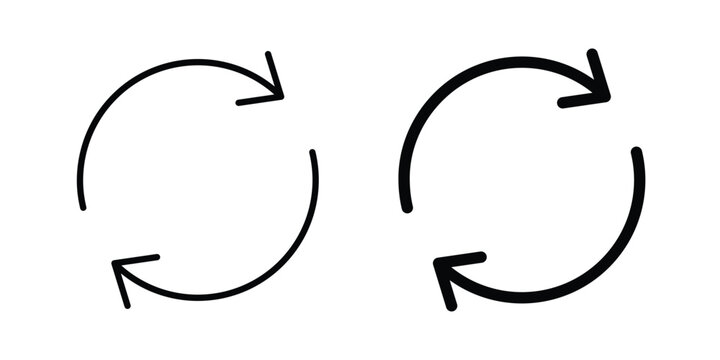 Refresh icon. web black icon design.
