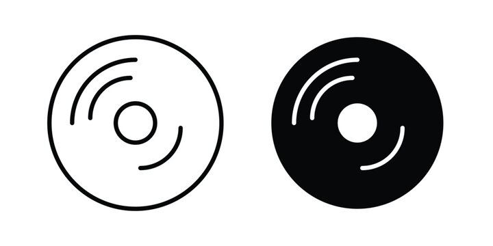 Vinyl icon. web black icon design.