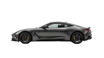 Fototapeta premium Modern luxury sports car with sleek metallic paint parked on white background