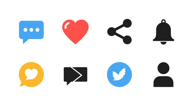 Social media icons set