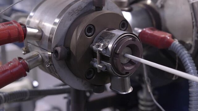 Plastic Rod Extrusion Machine in Industrial Factory