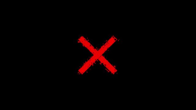 Set of a red cross symbols. Error, stop, failure, cancellation