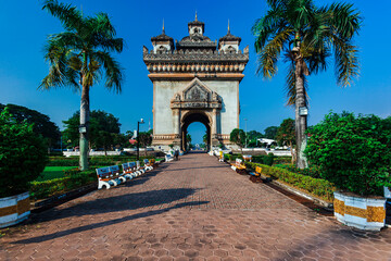 Obraz premium Patuxai Victory Gate in Vientiane, Laos