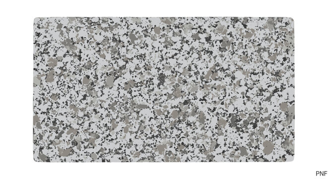 Polished grey granite slab with speckled mineral texture for kitchen countertops and modern design.