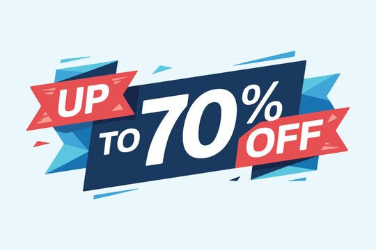 Discount offer up to 70 percent off
