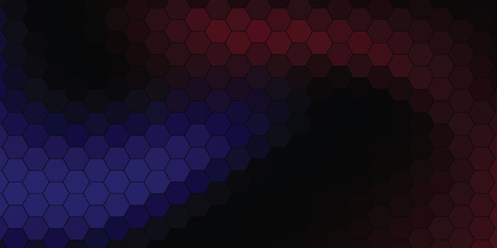 High tech data visualization template featuring low poly hexagon cells for corporate presentation background design