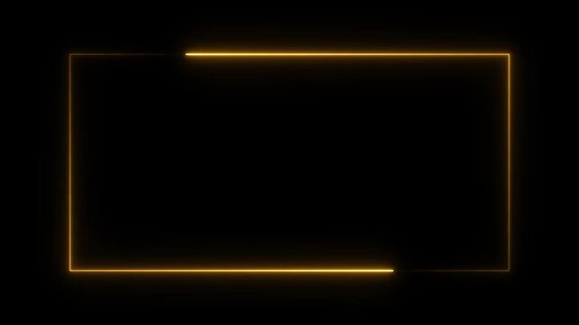 abstract neon rectangle frame animation screen looping. live concert wall neon gradient web element