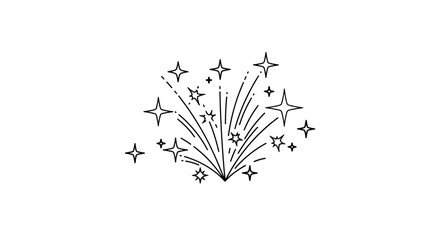 Fireworks Celebration Sparkler Illustration Design. © ayana