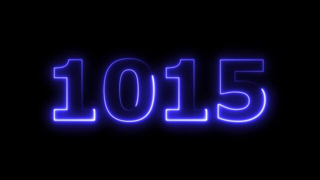 Abstract beautiful glowing neon countdown 1015 number animation background 4k video.