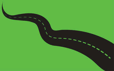Obraz premium Snake on the road isolated wildlife reptile serpent in nature