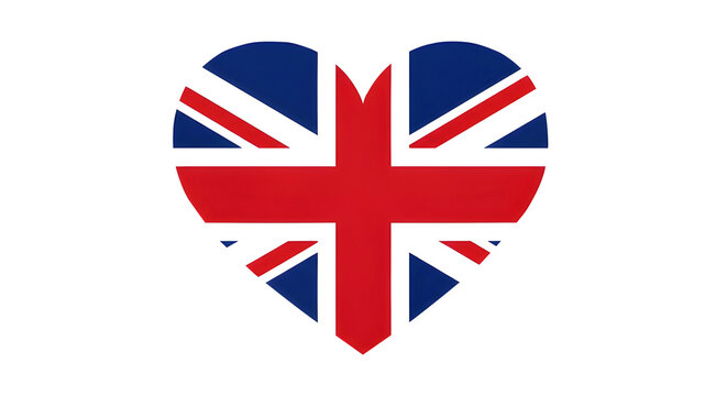 United Kingdom Union Jack Heart PNG &mdash; Ikon Hati Union Jack Inggris PNG