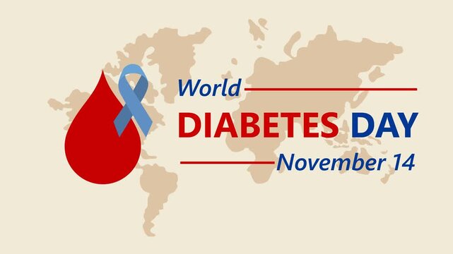 Animated video about world diabetes day, suit for awareness campaign about diabetes disease.