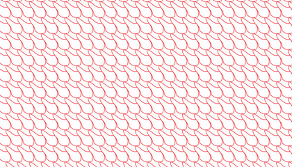 Red Fish Scales Seamless Pattern Line Art Texture © md