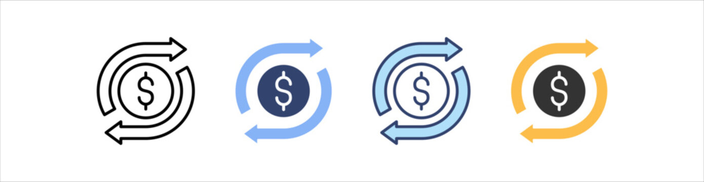 Exchange Icon Set Multiple Style Collection