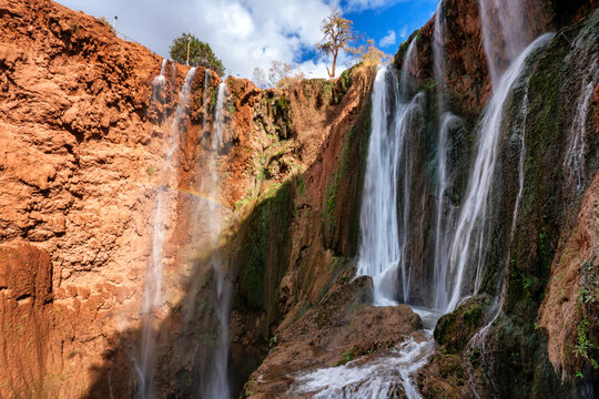 Majestic Ouzoud Waterfalls in Moroccan Atlas Mountains