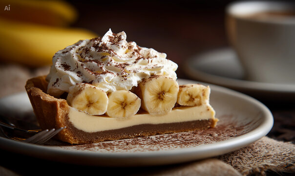 Slice of banoffee pie 