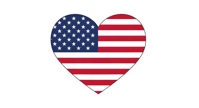 United States Flag Heart PNG &mdash; Ikon Hati Bendera Amerika Serikat PNG