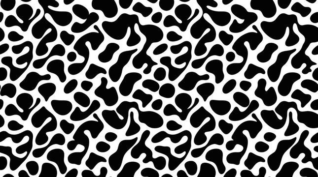 Black and white leopard spots pattern.