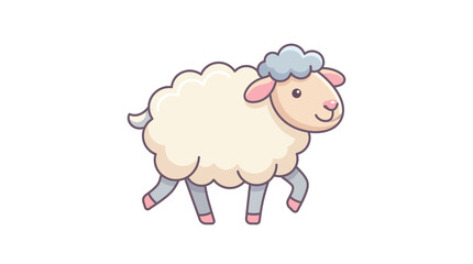 Obraz premium Walking sheep illustration