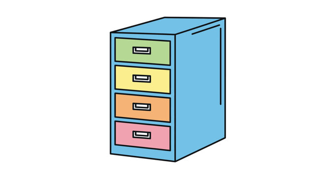 Colorful Drawer Storage Unit Furniture.