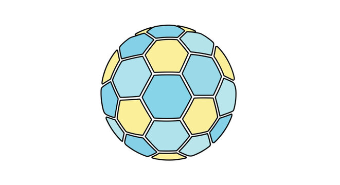 Buckminsterfullerene molecule structure model.