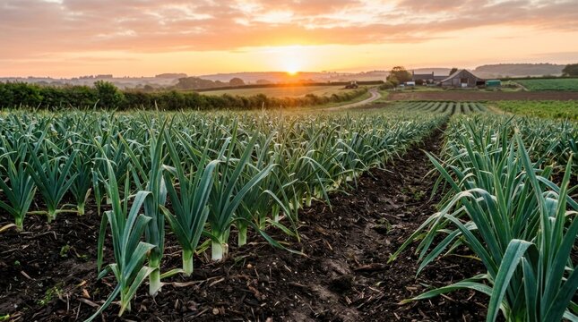corn field after sunset