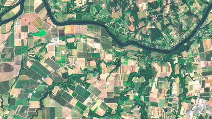 Fototapeta premium Portland USA on open data satellite image 