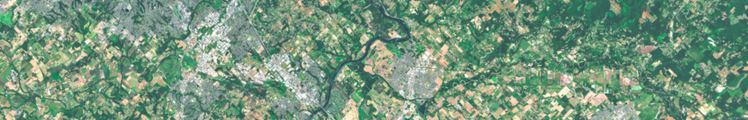 Fototapeta premium Portland USA on open data satellite image 