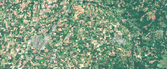 Portland USA on open data satellite image  © M. Jurzyk