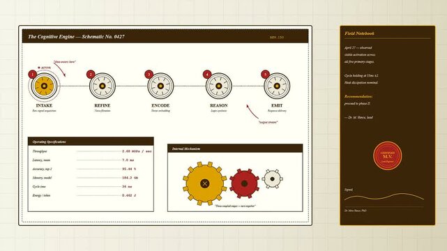 Complex AI Integration displayed through animated digital schematics showing operational workflows and logical sequencing. Interface designed for professional analysis of system performance metrics.