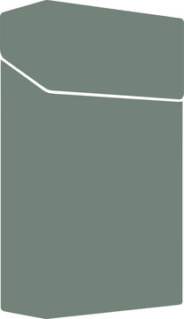 Rectangular product packaging silhouette resembling a cigarette box or tall carton