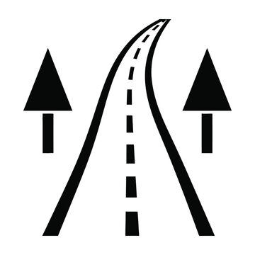 road diverging signs