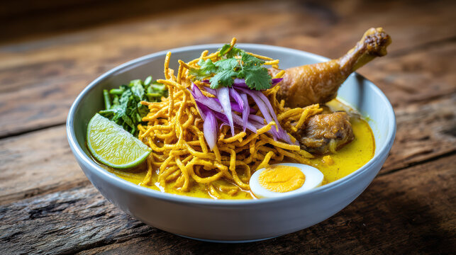rich bowl of khao soi northern thai curry