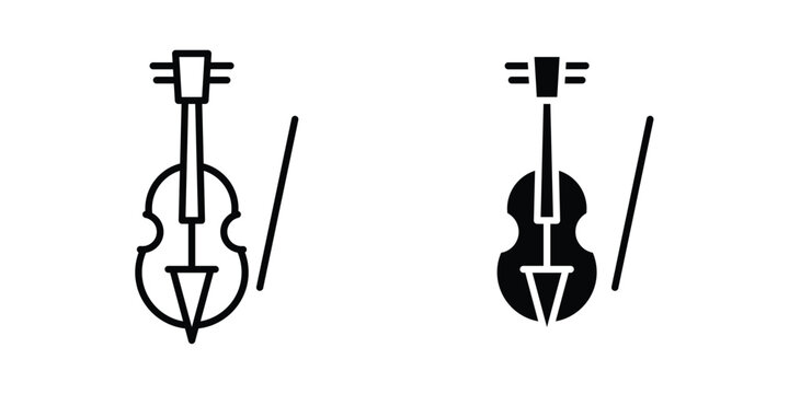 Cello icon illustration simple design elements