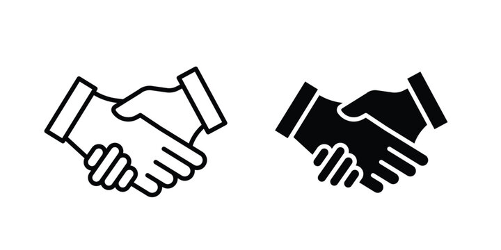 Deal handshake icon illustration simple design elements