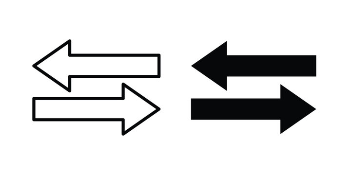 Exchange arrow icon illustration simple design elements