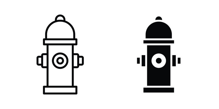 Fire hydrant icon illustration simple design elements