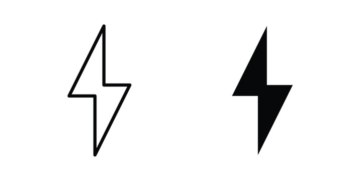 Flash icon illustration simple design elements