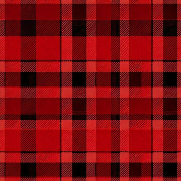 Traditional buffalo check Christmas pattern background in red and black